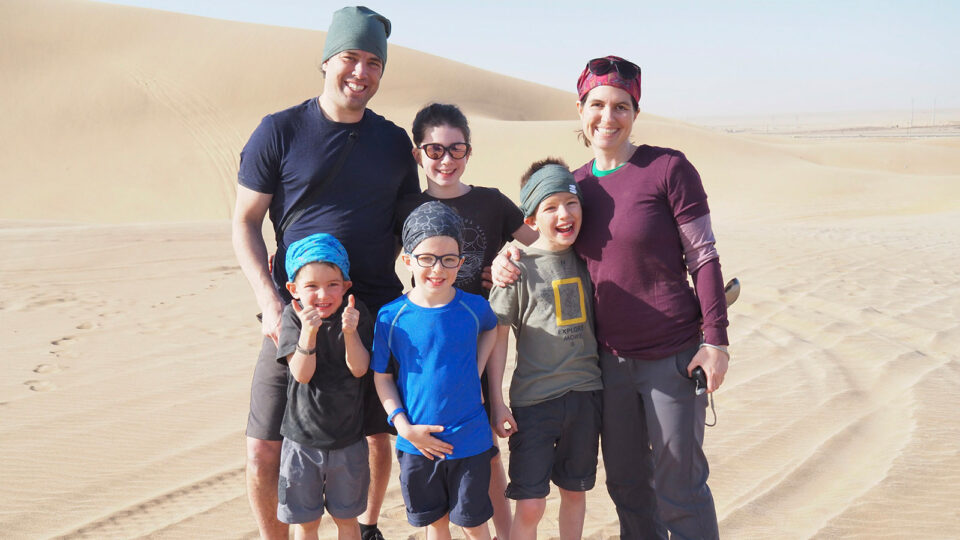 Canadian family travel world before children go blind