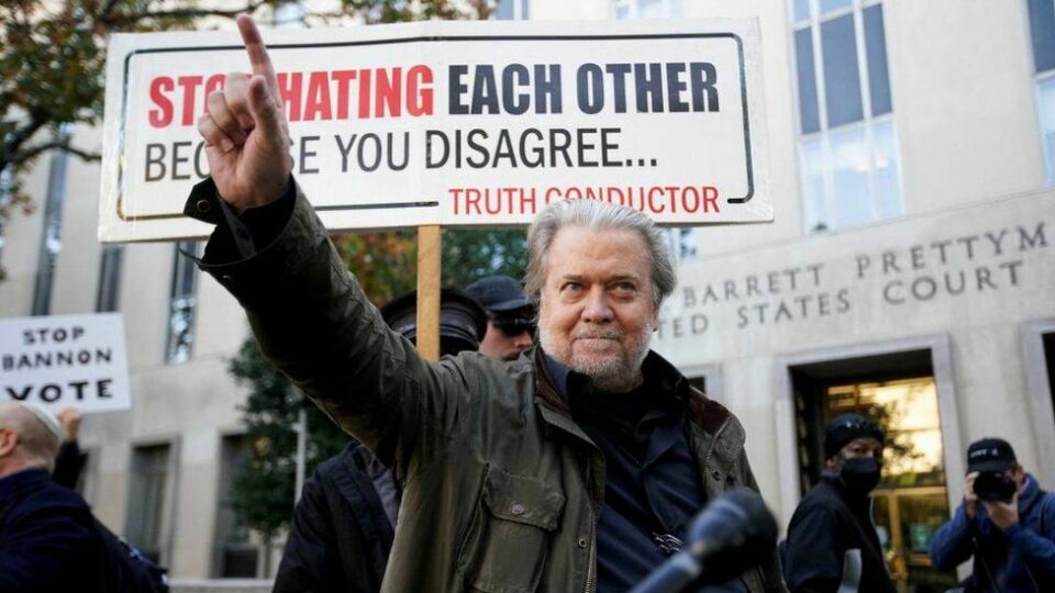 Steve Bannon: Ex-Trump aide jailed for contempt of Congress
