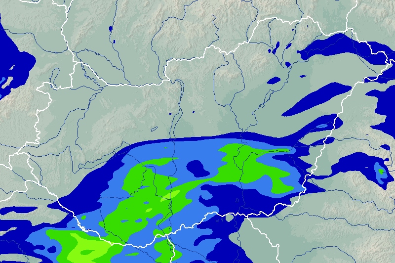 Óráról órára a szerdai esőzés útvonala