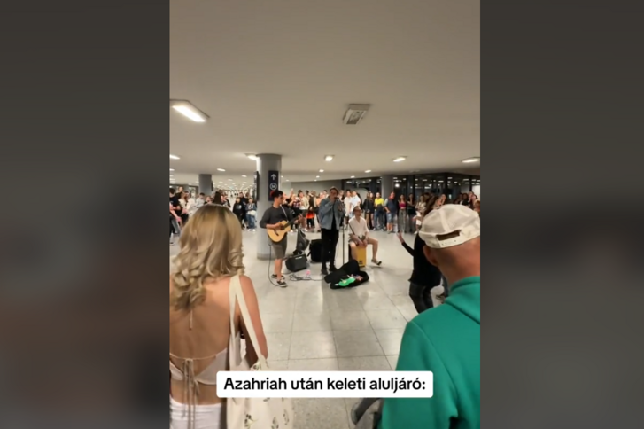 Azahriah koncertje a Keleti aluljárójában folytatódott: hidegrázós videó terjed a neten